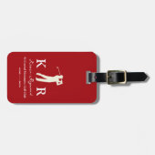 Golf Player Classic Red Golfers ラゲッジタグ (正面横)