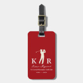 Golf Player Classic Red Golfers ラゲッジタグ (正面縦)