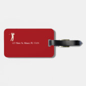 Golf Player Classic Red Golfers ラゲッジタグ (裏面横)