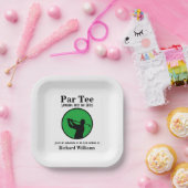 Golf Player Swinging into My Fifties 50th Birthday ペーパープレート (パーティー)