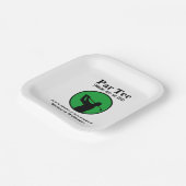 Golf Player Swinging into My Fifties 50th Birthday ペーパープレート (傾斜あり)