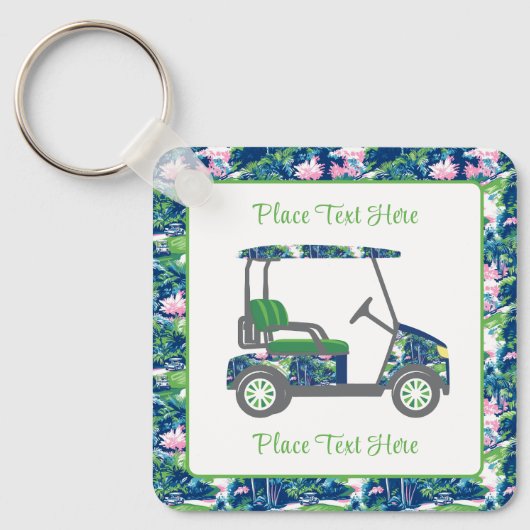 Golf Print Golf Cart キーホルダー (正面)