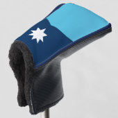 Golf Putter Cover with Flag of Minnesota, USA ゴルフヘッドカバー (3/4 正面)