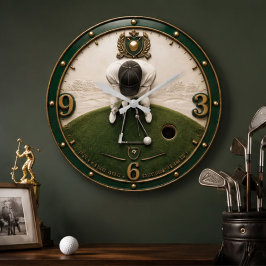 Golf Putting Golfer Gift ラージ壁時計
