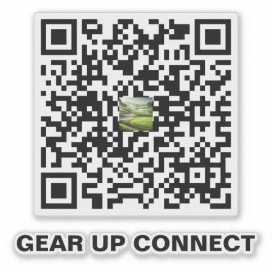 Golf QR Code Sticker – Link Up on the Green シール (正面)