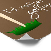 golf quote poster for golfers tan and white ポスター (角)
