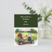 Golf rehearsal Wedding Dinner Invitation   ポストカード (スタンド正面)