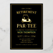 Golf Retirement 箔招待状 (正面)