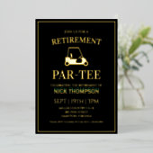 Golf Retirement 箔招待状 (立ち正面)