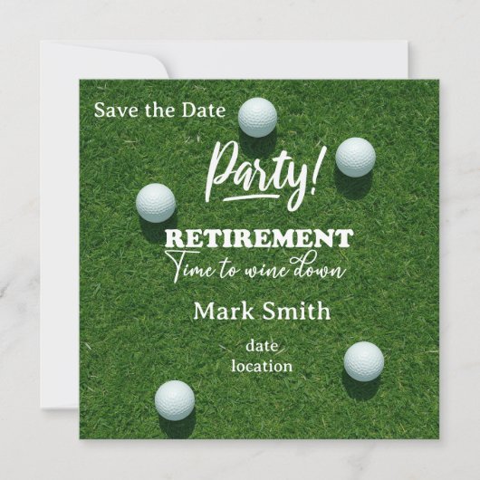 Golf  retirement for golfer  セーブザデート (正面)