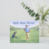 Golf Retirement Game. Set. Retired Keepsake Golfer ポストカード (スタンド正面)