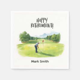 Golf Retirement Par-Tee Napkins | Golfer Tee Off  スタンダードカクテルナプキン