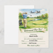 Golf Retirement Party for golfer  セーブザデート (正面/裏面)