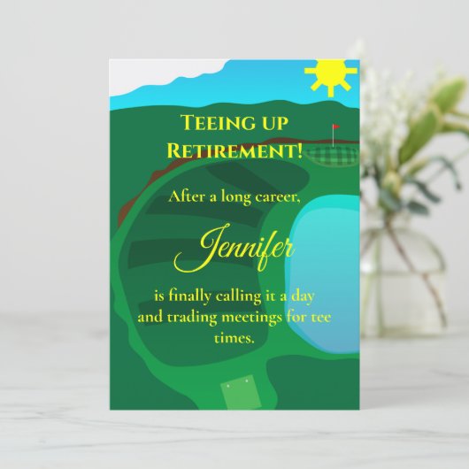 Golf Retirement Party, Tee Time Retirement 招待状 (スタンド正面)