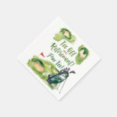 Golf retirement party with golf bag on green スタンダードカクテルナプキン (角)