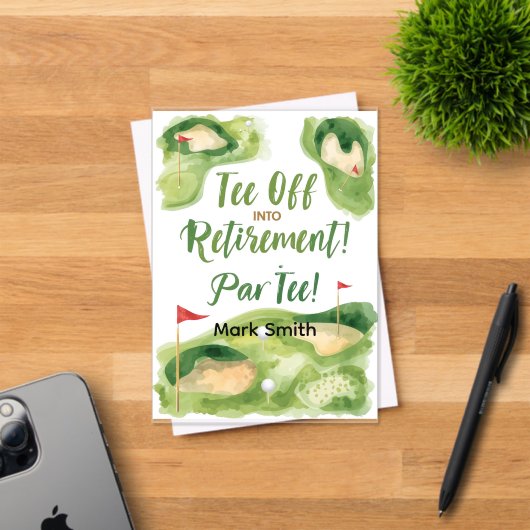 GOLF RETIREMENT Tee off ParTee for golfer アクリル招待状 (インサイチュ (招待状))