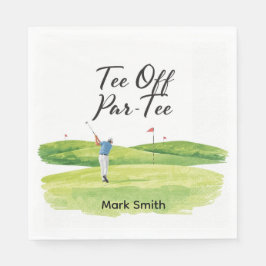 GOLF RETIREMENT Tee off ParTee for golfer スタンダードランチョンナプキン