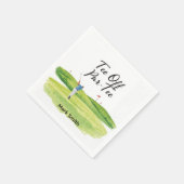 Golf Retirement with golfer on green スタンダードカクテルナプキン (角)