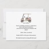 Golf  Retro Golf Chic: Woman Golfer at the Green 招待状 (裏面)