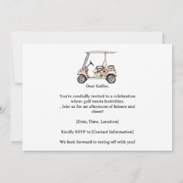 Golf  Retro Golf Chic: Woman Golfer at the Green 招待状