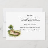 Golf  Retro Golf Chic: Woman Golfer at the Green 招待状 (裏面)