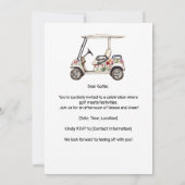 Golf  Retro Golf Chic: Woman Golfer at the Green 招待状 (裏面)