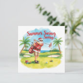 Golf Santa Christmas Summer time シーズンカード (スタンド正面)