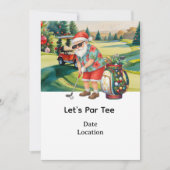 Golf Santa Claus golfing Summer Christmas  招待状 (正面)