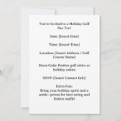 Golf Santa Claus golfing Summer Christmas  招待状 (裏面)