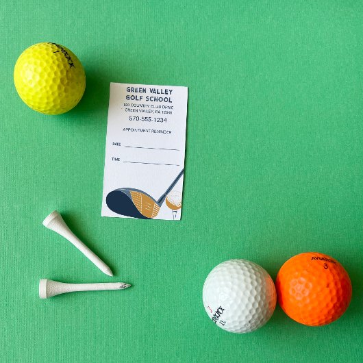 Golf School Golf Lesson Tee Time Reminder 名刺