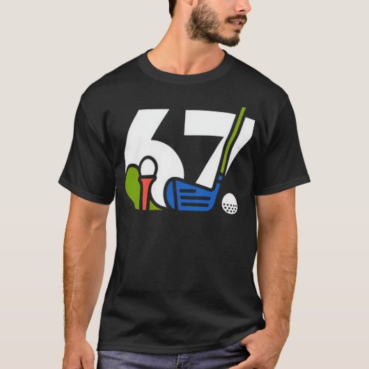 Golf Score 67 Graphic Tシャツ (正面)