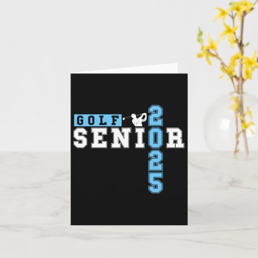 Golf Senior Night Golf Senior 2025 Graduation &#  カード (黄色い花)
