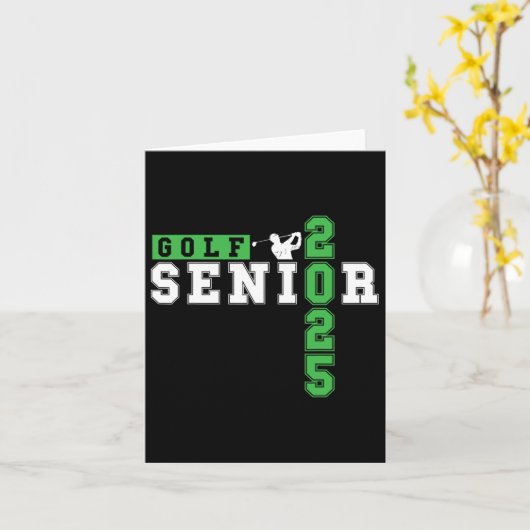 Golf Senior Night Golf Senior 2025 Graduation 33  カード (黄色い花)