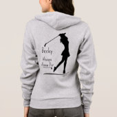 Golf Silhouette, Female, Name, Text パーカ (裏面)