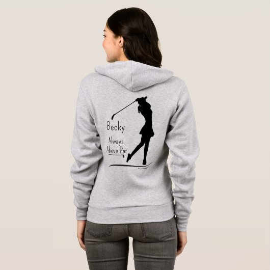 Golf Silhouette, Female, Name, Text パーカ (裏面フル)