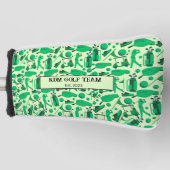 Golf Silhouette Pattern Classic branding buisness ゴルフヘッドカバー (正面)