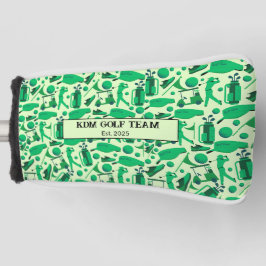 Golf Silhouette Pattern Classic branding buisness  ゴルフヘッドカバー