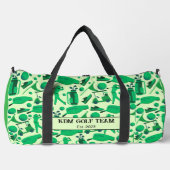 Golf Silhouette Pattern Classic branding buisness  ダッフルバッグ (正面)