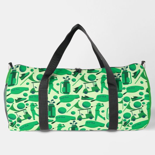 Golf Silhouette Pattern Classic branding buisness  ダッフルバッグ (裏面)