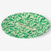 Golf Silhouette Pattern Classic Branding buisness  ペーパープレート (アングル)