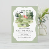 Golf SIX-TEE Birthday, 60, Golf Birthday,   招待状 (スタンド正面)