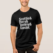 Golf Stars Name Stack Scottie Rory Tommy Xander トライブレンドTシャツ (正面)