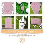 Golf Tee Golfer Pink Monogram Modern Accessory  アクセサリーポーチ