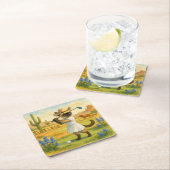 Golf Texas Birthday Themed for Cat Lovers  スクエアペーパーコースター (インサイチュ)