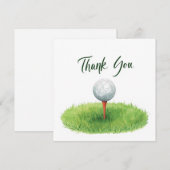 Golf Thank you card with golf ball for golfer  サンキューカード (正面/裏面)