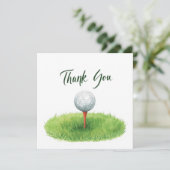 Golf Thank you card with golf ball for golfer  サンキューカード (スタンド正面)
