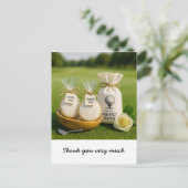 Golf thank you card with golf gifts souvenir ポストカード (スタンド正面)