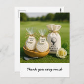 Golf thank you card with golf gifts souvenir ポストカード (正面/裏面)