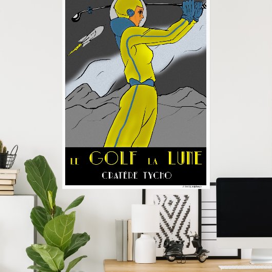 Golf the Moon ポスター (ホームオフィス)