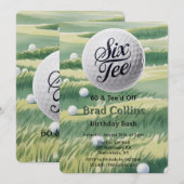 Golf Theme 60 & Tee’d Off Birthday Party 招待状 (正面/裏面)